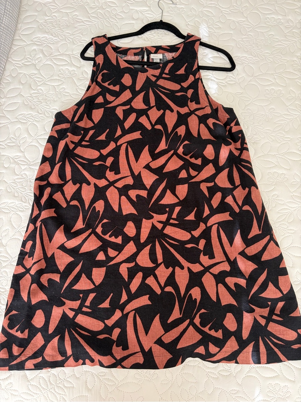 A New Day Brown & Black Abstract Tank Dress